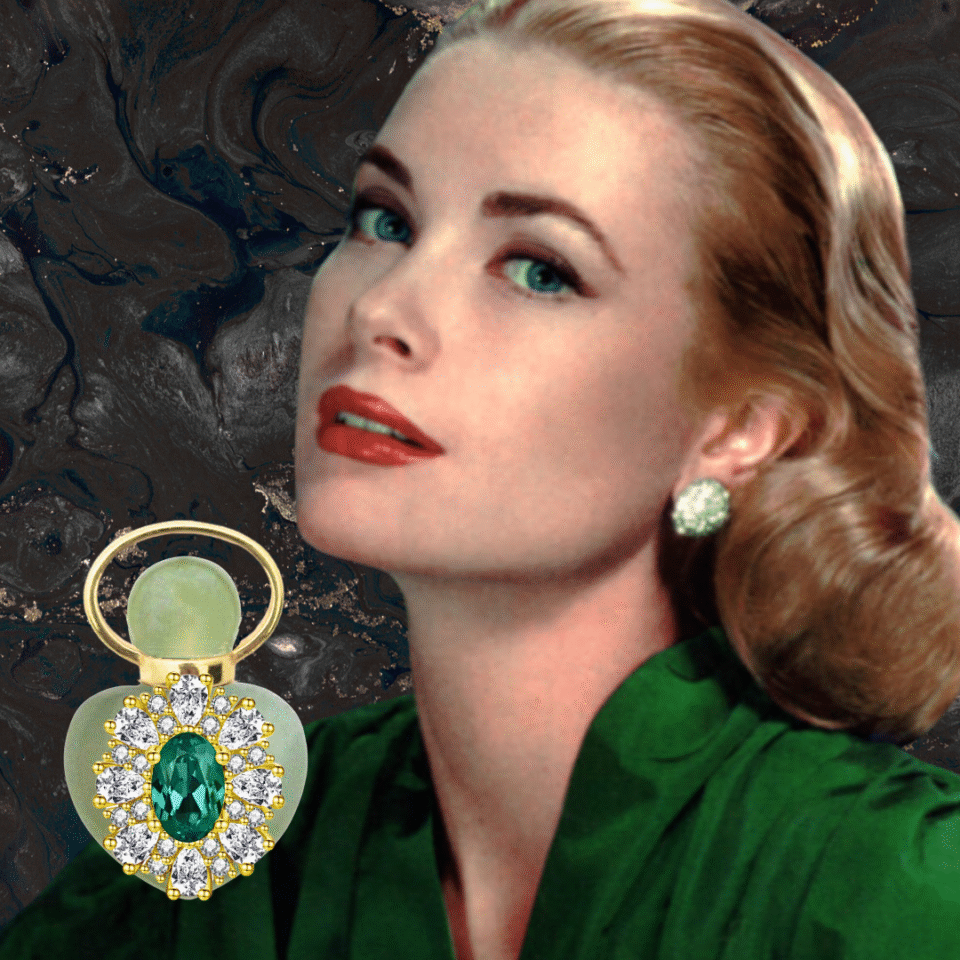EMERALD "GRACE'S GARDEN" MINI PERFUME AMULET NECKLACE - Image 4