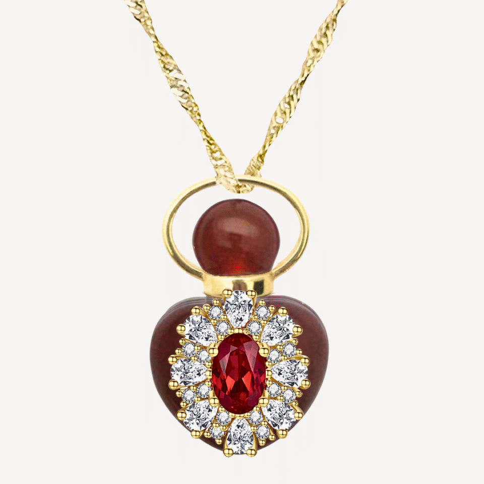 RUBY "EUGENIE'S FLAME" MINI PERFUME AMULET NECKLACE - Image 2