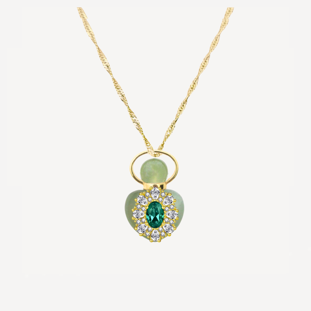 SOLD OUT! GRACE'S GARDEN Emerald Mini Perfume Neklace
