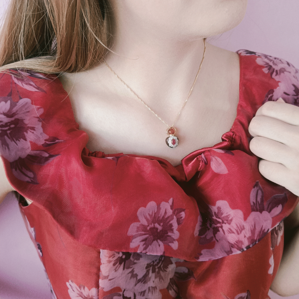 RUBY "EUGENIE'S FLAME" MINI PERFUME AMULET NECKLACE - Image 7