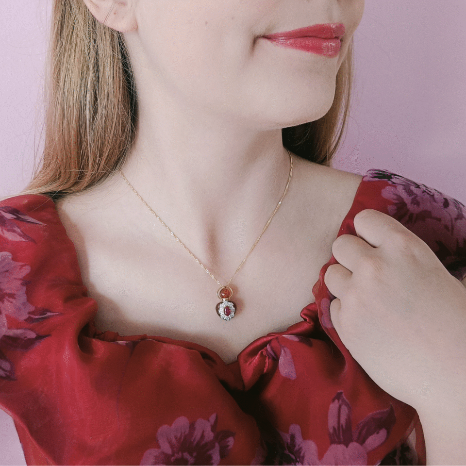 RUBY "EUGENIE'S FLAME" MINI PERFUME AMULET NECKLACE - Image 5