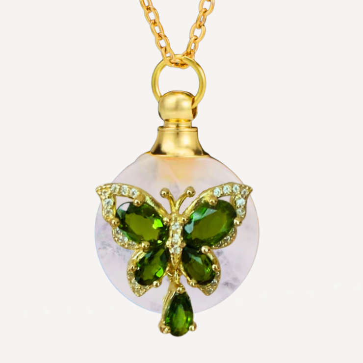 COMING SUMMER 2026! Diopside Clear Quartz Perfume Talisman