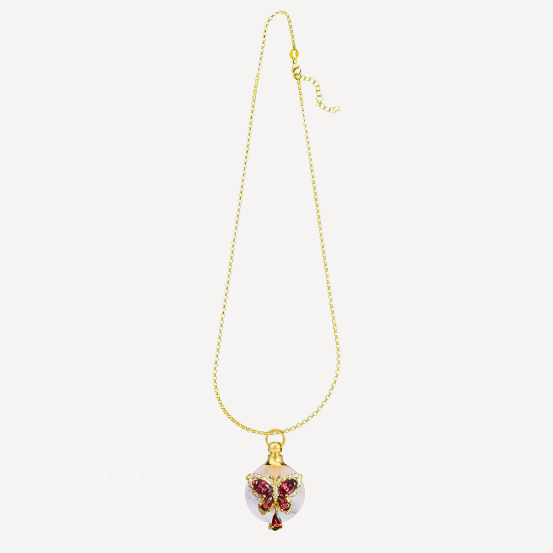 PRINCESS AMATHEA Red Pyrope Garnet Perfume Talisman Necklace - Image 3