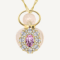 PINK SAPPHIRE "DIANA'S HEART" MINI PERFUME AMULET NECKLACE