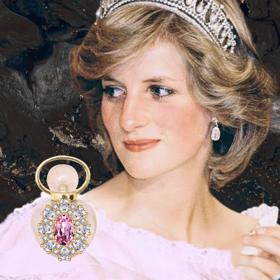 PINK SAPPHIRE "DIANA'S HEART" MINI PERFUME AMULET NECKLACE - Image 4