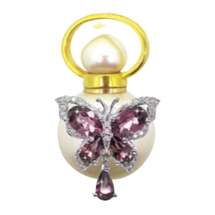 COMING WINTER 2025! Amethyst Freshwater Pearl Perfume Talisman Necklace