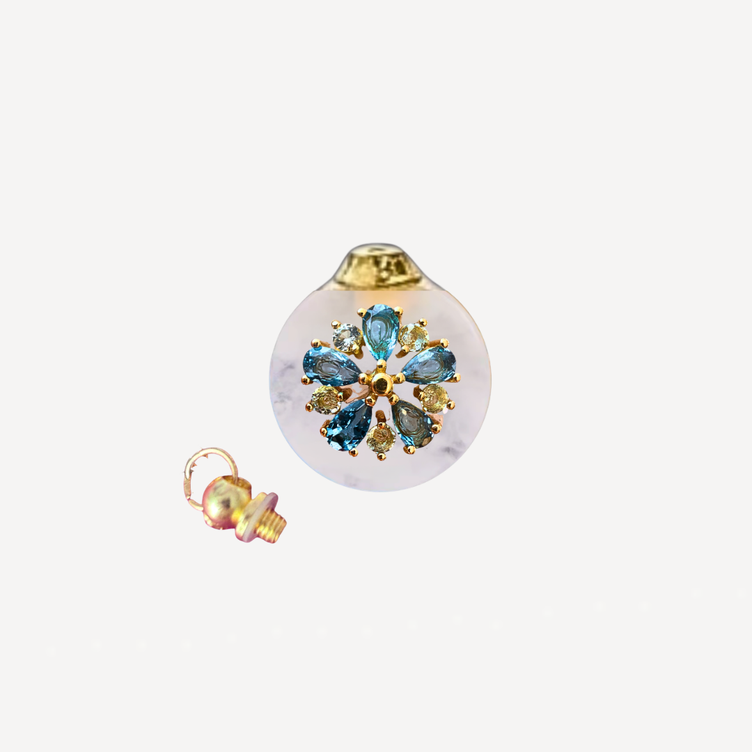 MARCHIONESS HYDRANGEA Blue Topaz Perfume Talisman Necklace - Image 3