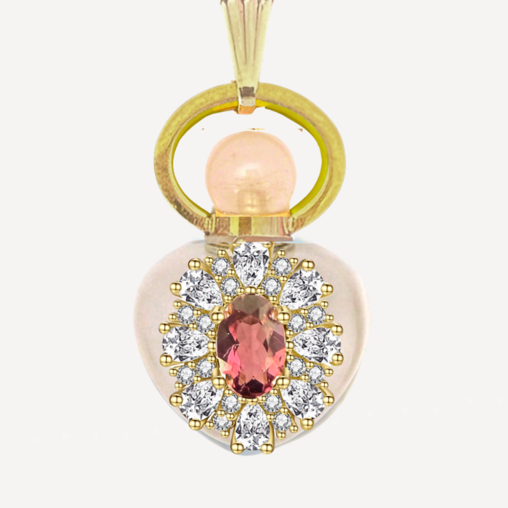 PYROPE “CATHERINE’S GRACE” MINI PERFUME AMULET NECKLACE